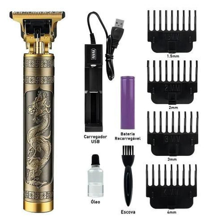 Tondeuse de Précision Rechargeable – Zéro Espace, Ultra Fine, Design Luxe Dragon